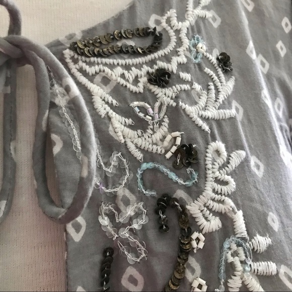 Antonio Melani Embroidered Ombré Tunic Dress/Swim Cover Cotton Size Small - Picture 11 of 14